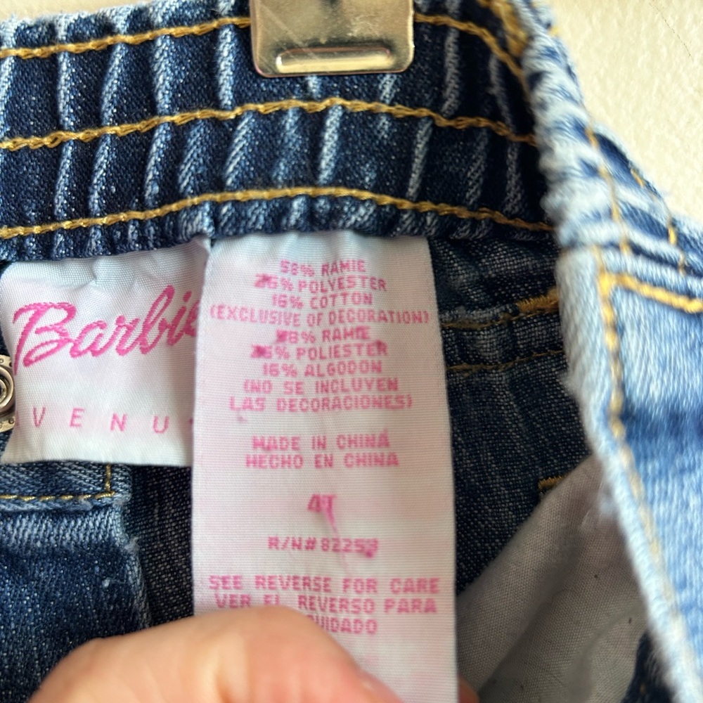Vintage Barbie Toddler Jeans 4T - Picture 6 of 9